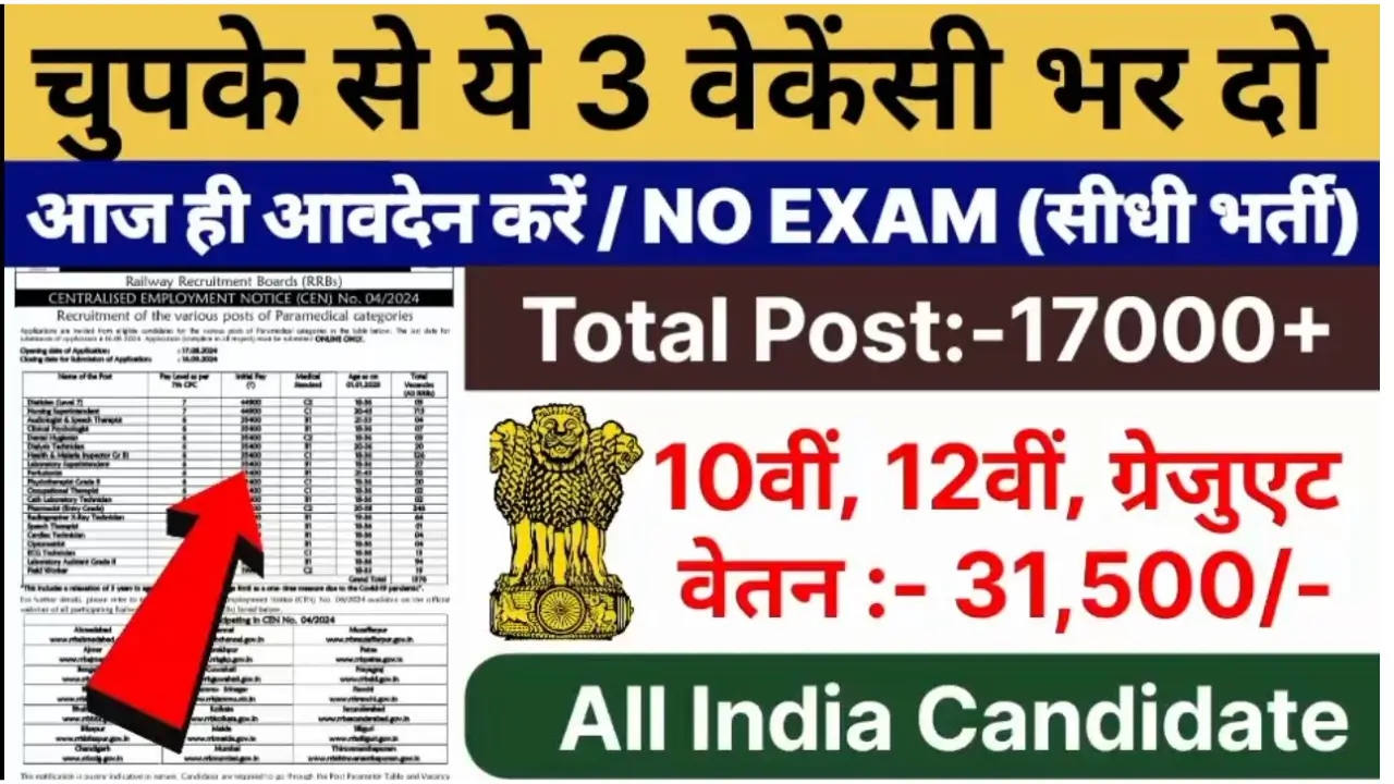 Top 3 Government Job Vacancy