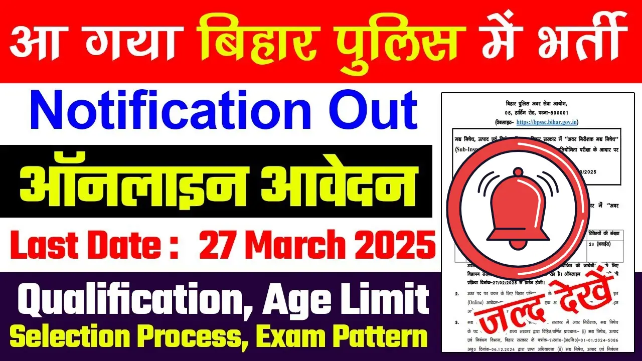 BPSSC Sub Inspector SI Prohibition