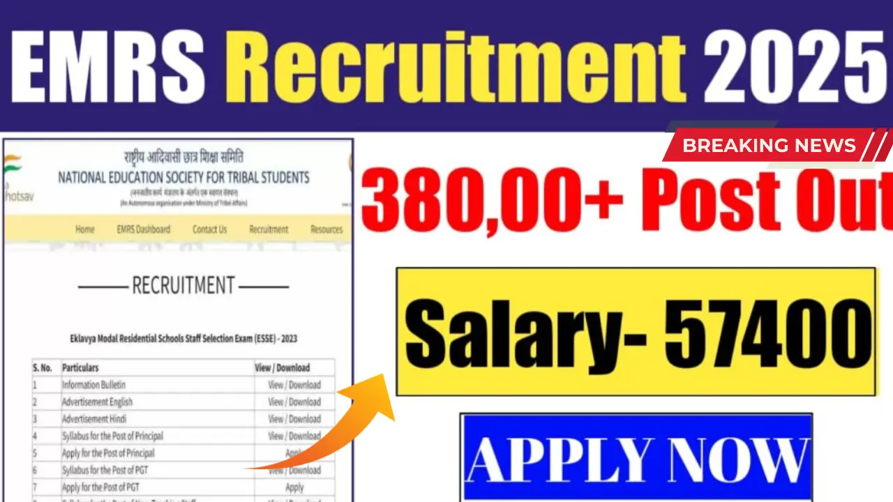 EMRS Teacher Recruitment 2025