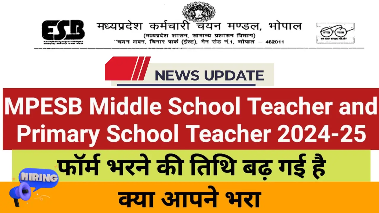 MPESB Teacher Recruitment 2025