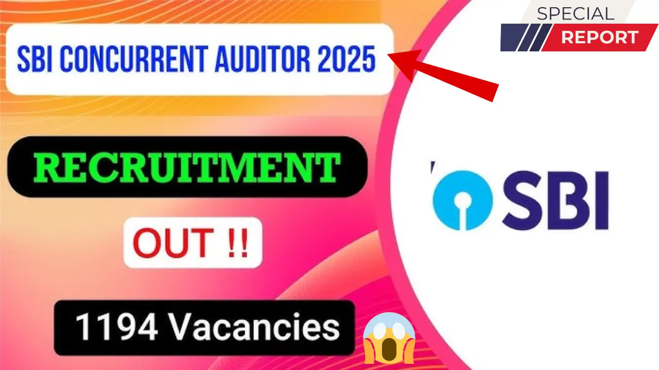 SBI Concurrent Auditor Recruitment 2025